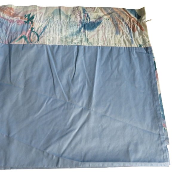 Vintage 80s JC Penny Blouson Valance Window Curtain Pink Blue 23 x 87 USA Made - Picture 6 of 8